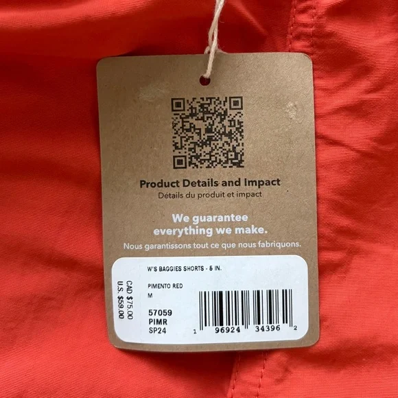 NWT Patagonia Women's 5" Baggies Shorts. Size Medium. - Picture 7 of 7